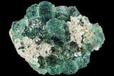 Stepped Green Fluorite Cluster on Quartz - Fluorescent #112396-1